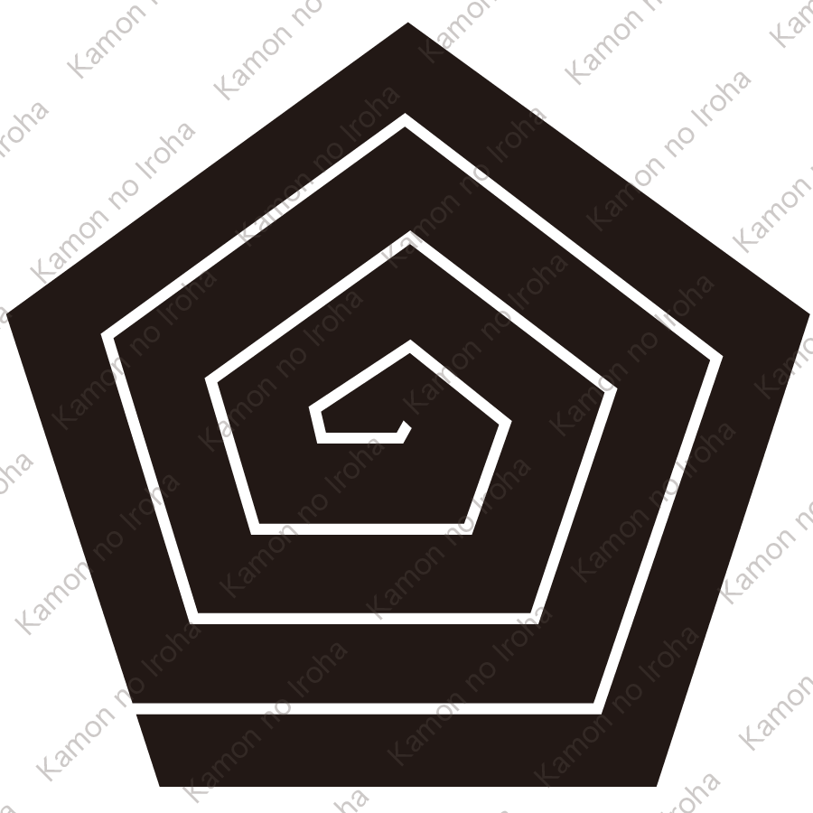 五角稲妻紋