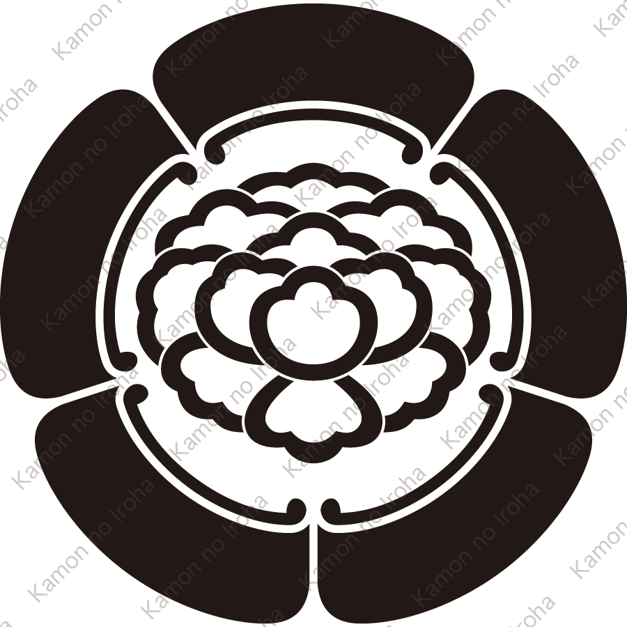 五瓜に中陰落ち牡丹紋