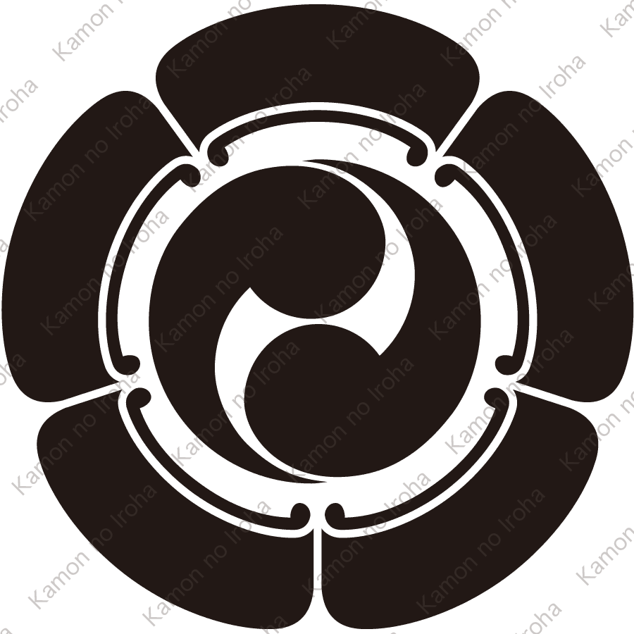 五瓜に二つ巴紋