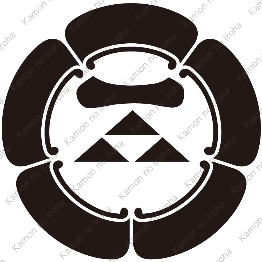 五瓜に一の字に三つ鱗紋