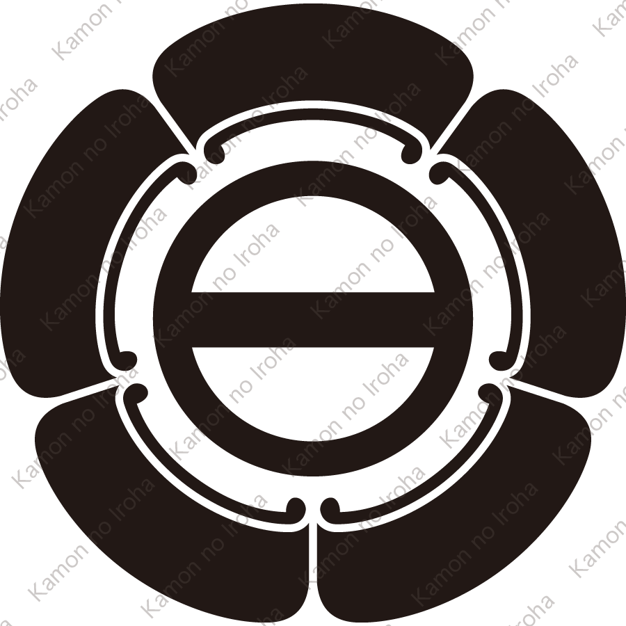 五瓜に丸に一つ引き紋