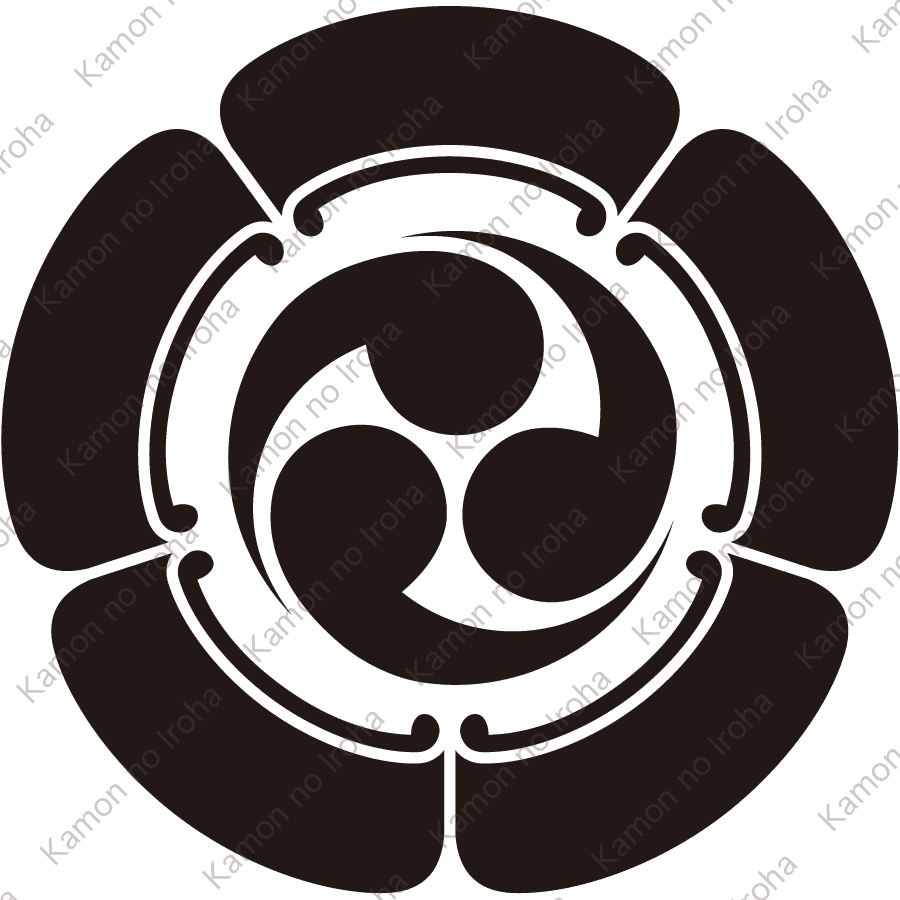 五瓜に左三つ巴紋