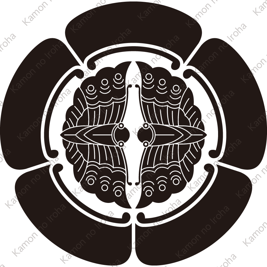 五瓜に対い蝶紋