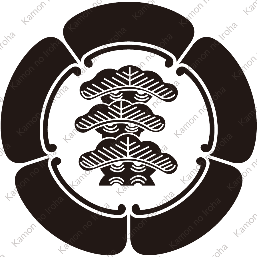 五瓜に三階松紋