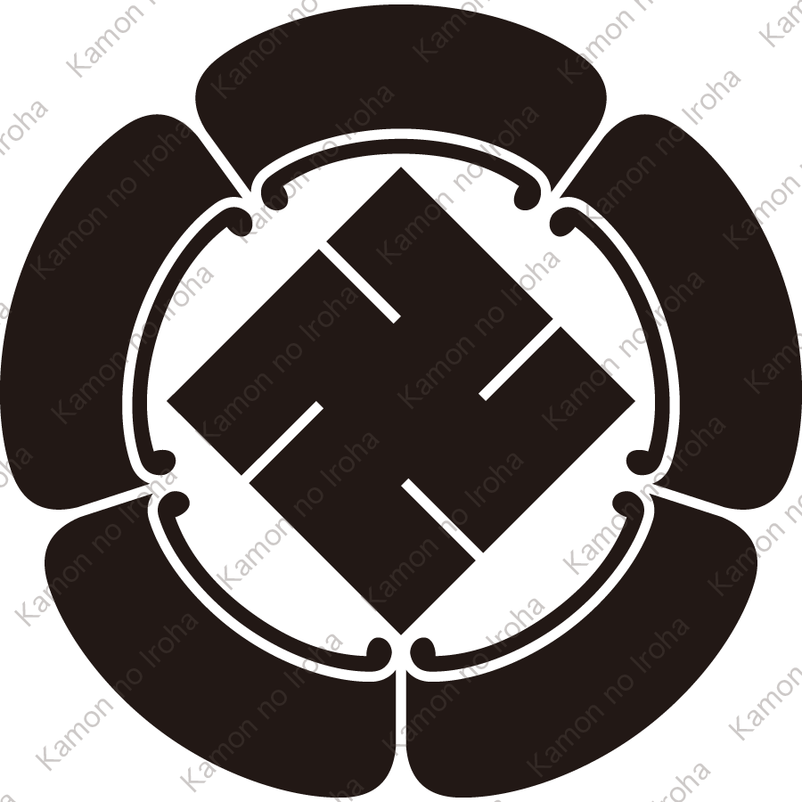 五瓜に隅立て卍紋
