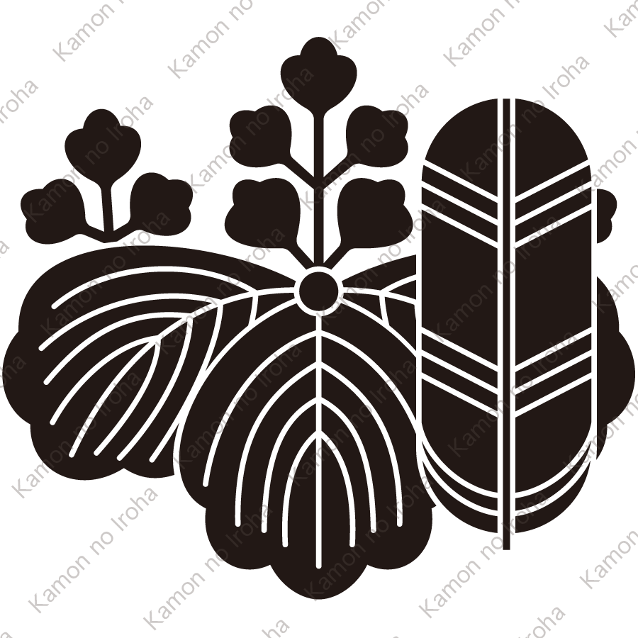 五三桐に鷹の羽紋