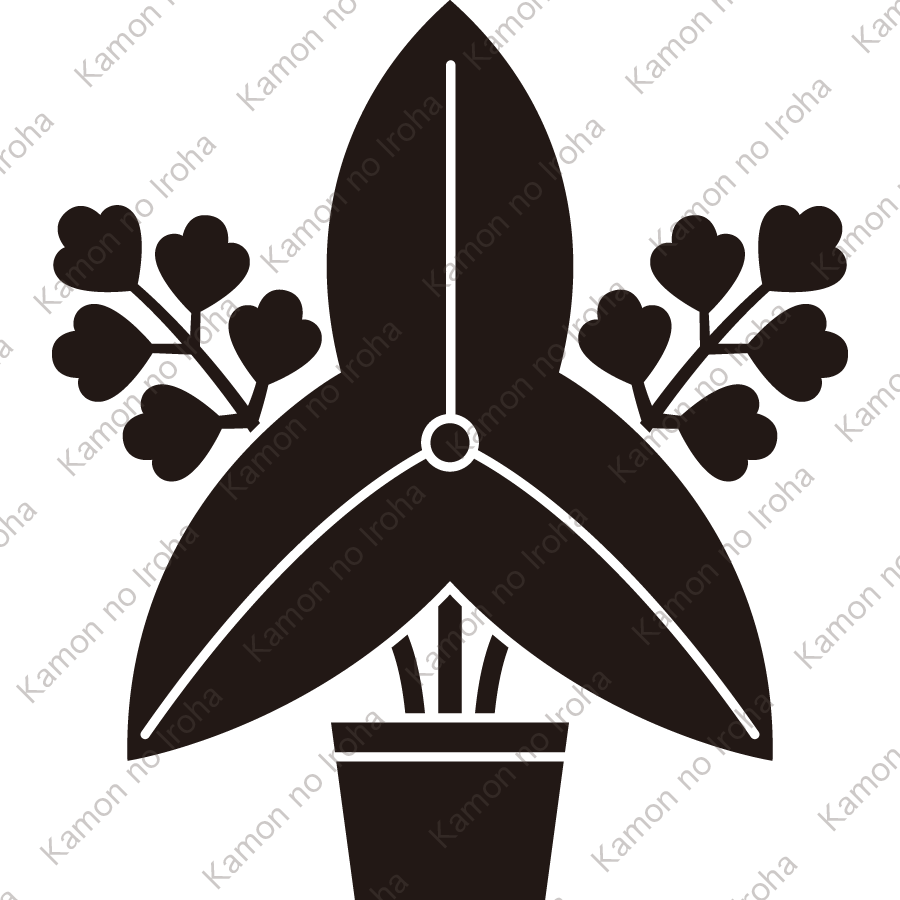 鉢付き立ち沢瀉紋