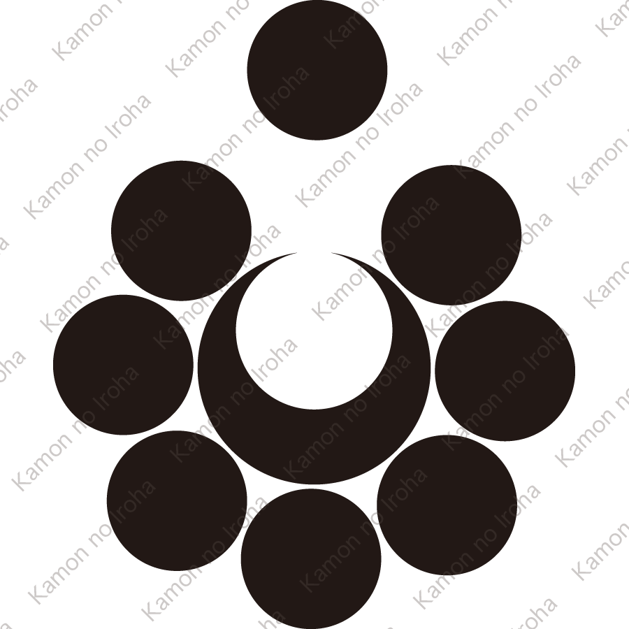 八曜に離れ星に月紋