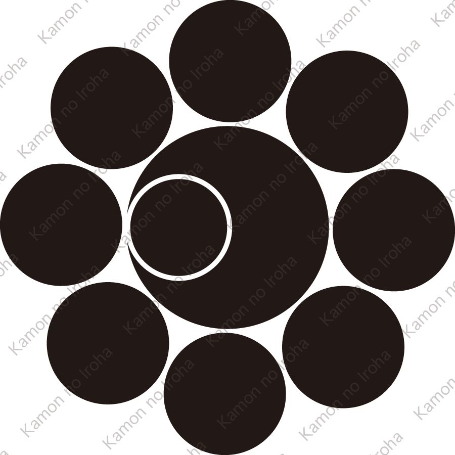 八葉に月星（２）紋