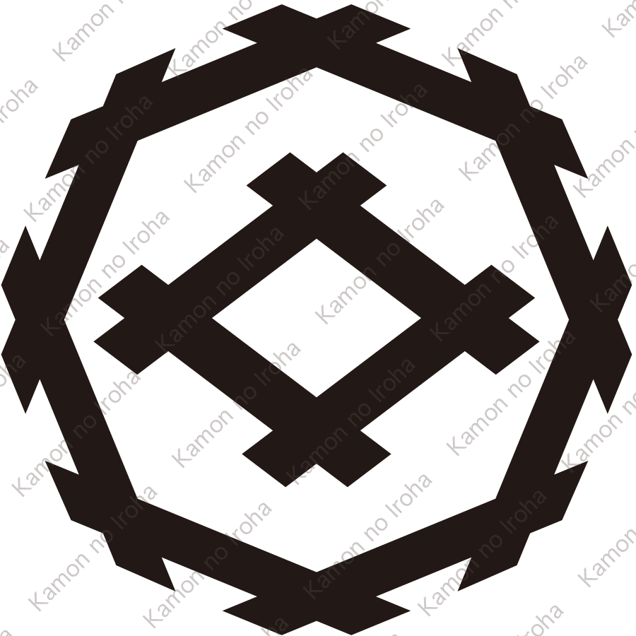 八角井筒に井桁紋