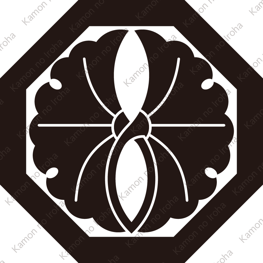 八角に抱き銀杏紋