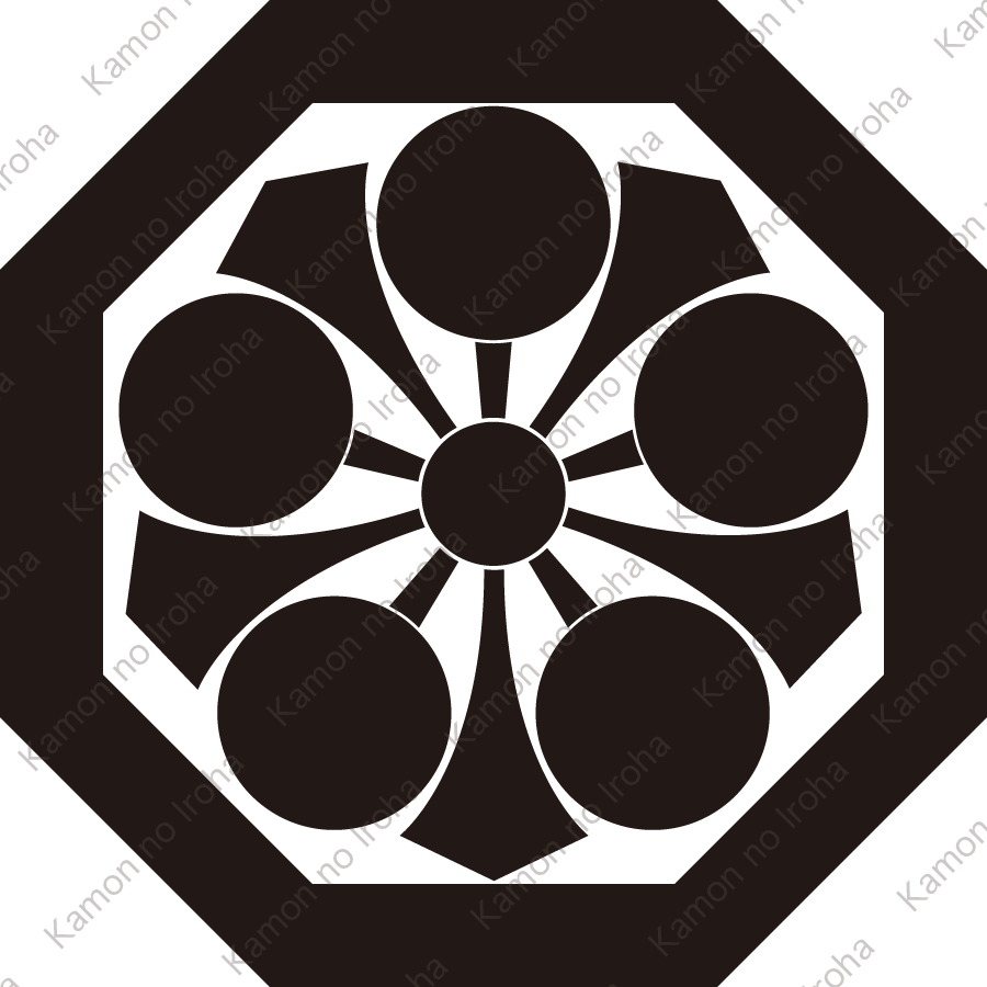 八角に剣梅鉢紋