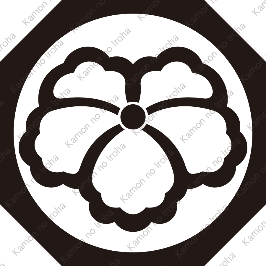 八角鉄砲に中陰蔦紋