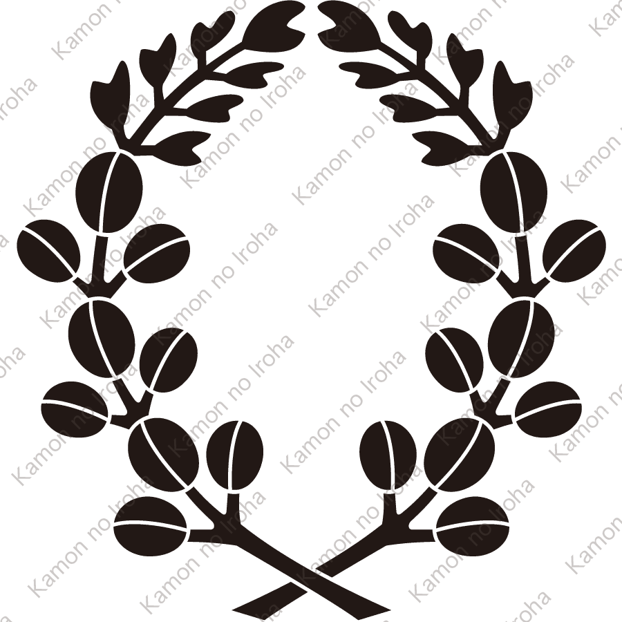 花付き抱き萩紋