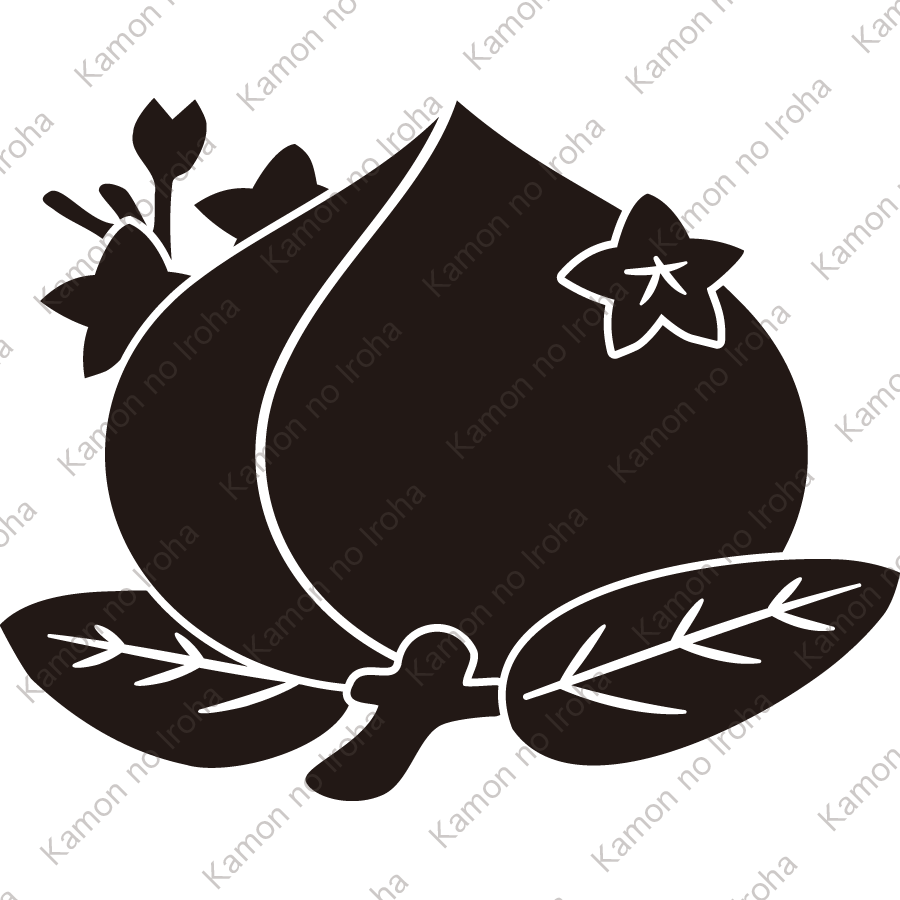 花付き一つ桃紋