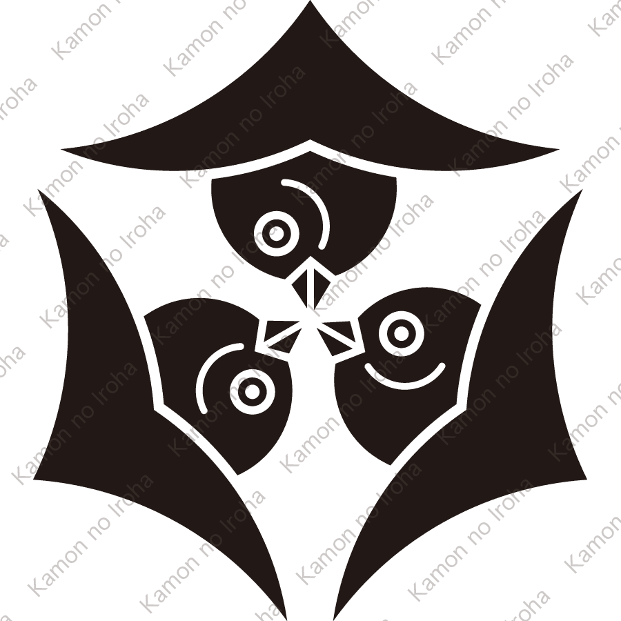 嘴合せ三つ雁金紋