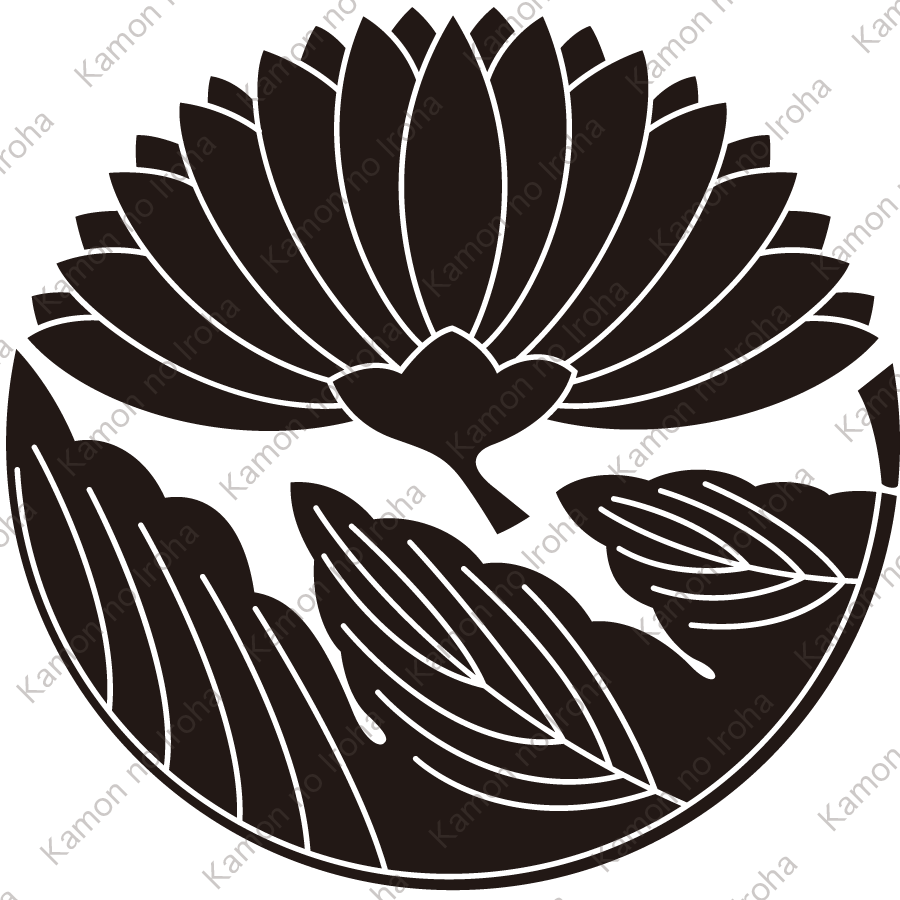 葉敷き横見菊紋