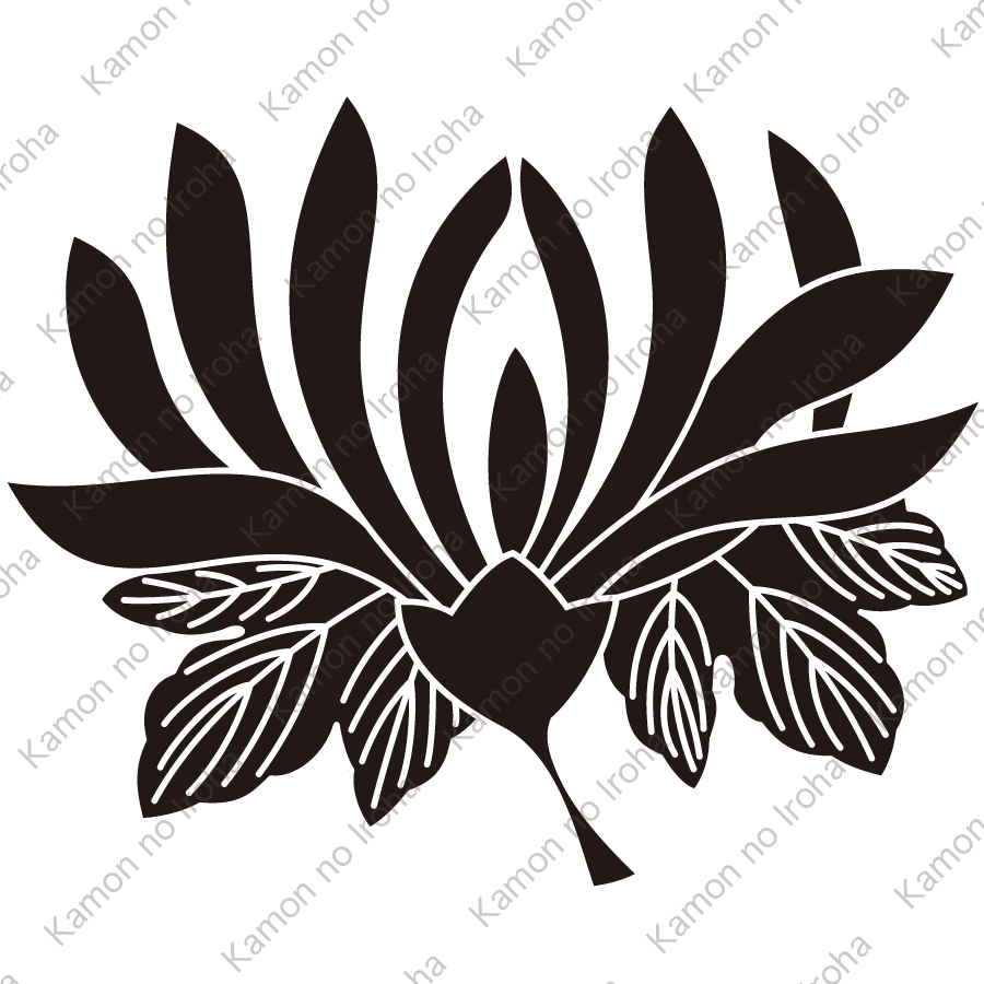 葉付き乱れ菊紋