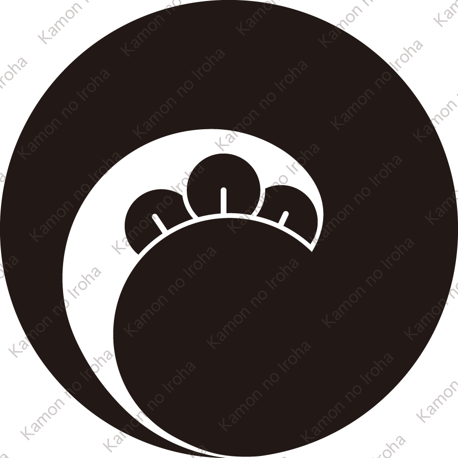 左一つ丁子巴紋