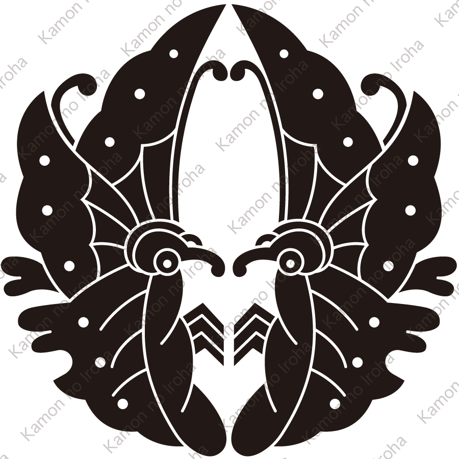 日向変り対い蝶紋