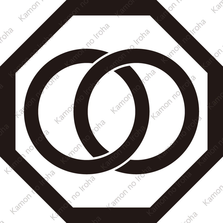 平八角に輪違い紋
