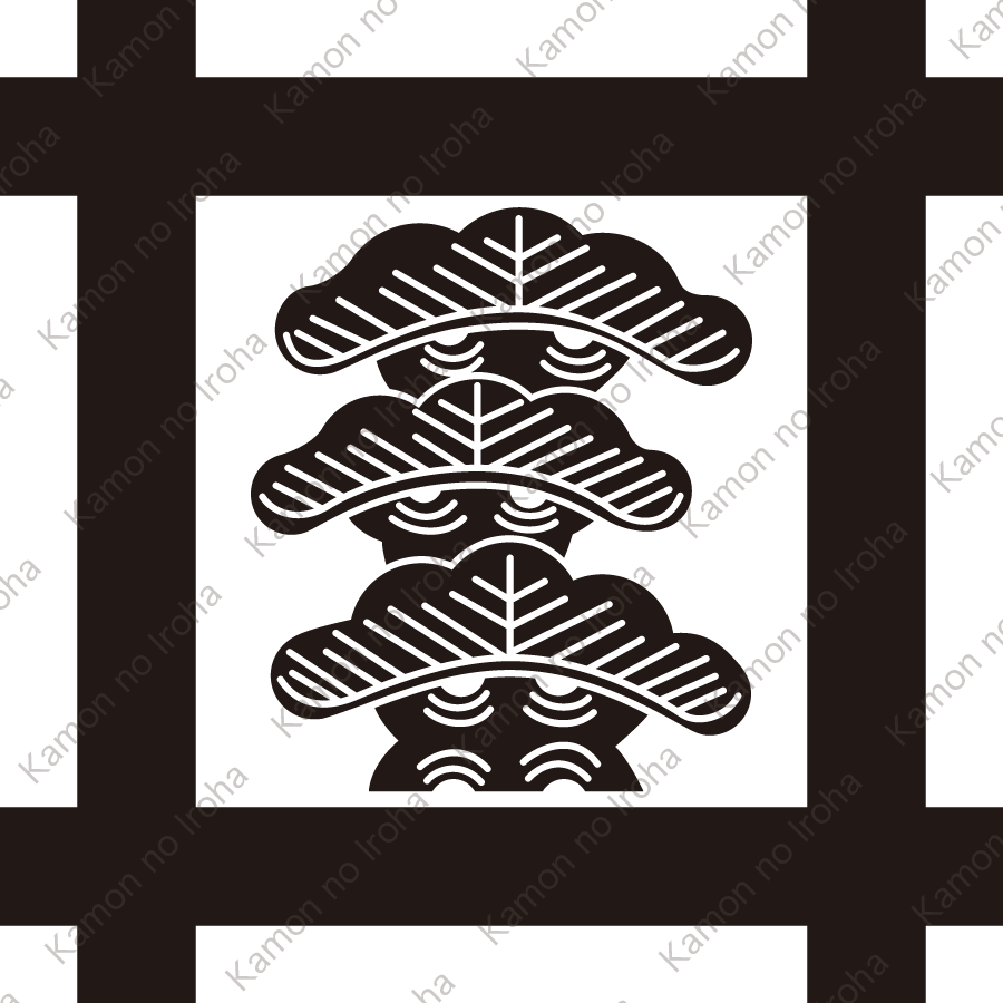 平井筒に三階松紋