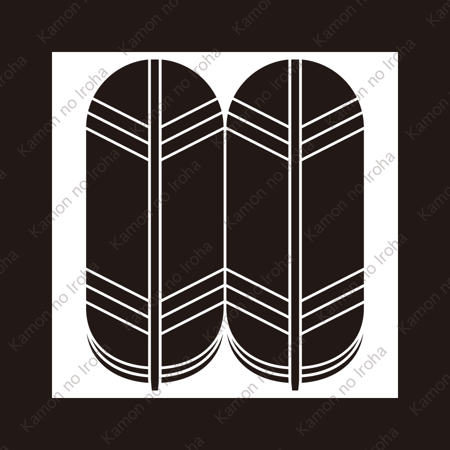 平角に並び鷹の羽紋