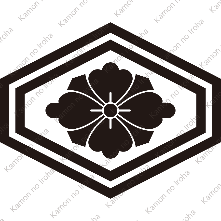 平亀甲に剣花菱紋