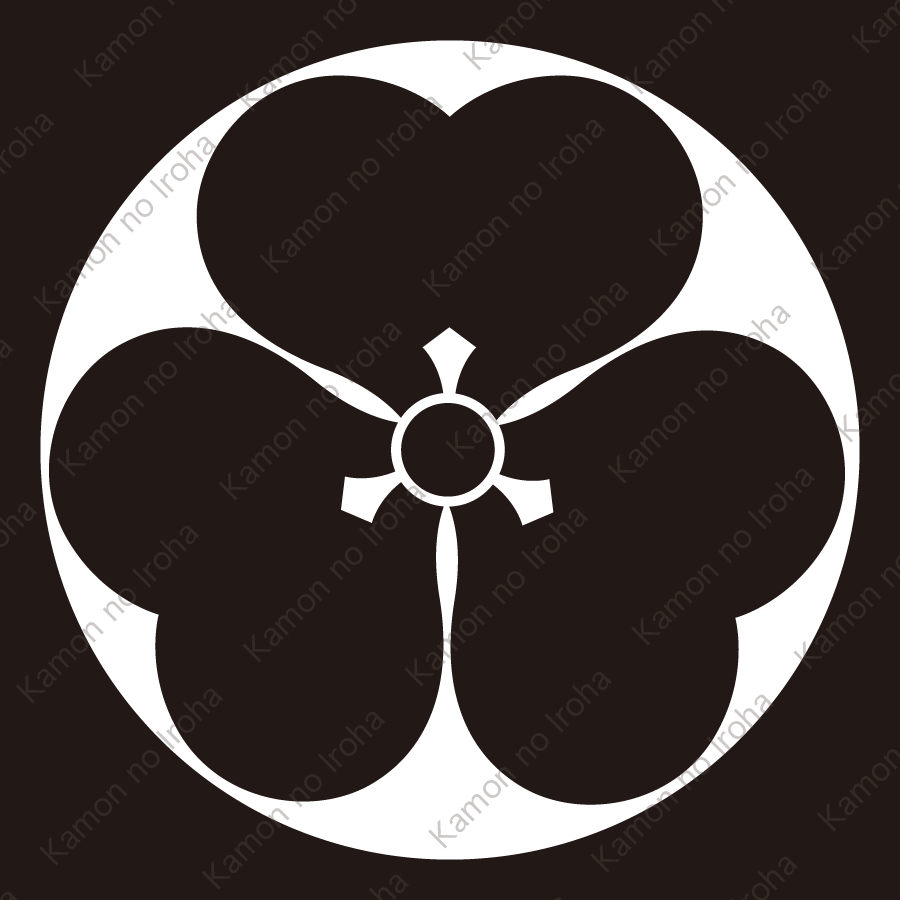 平鉄砲角に片喰紋