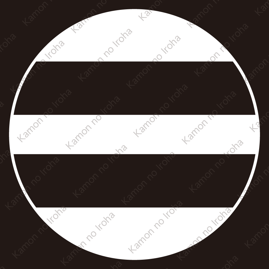 平鉄砲角内に二つ引き紋