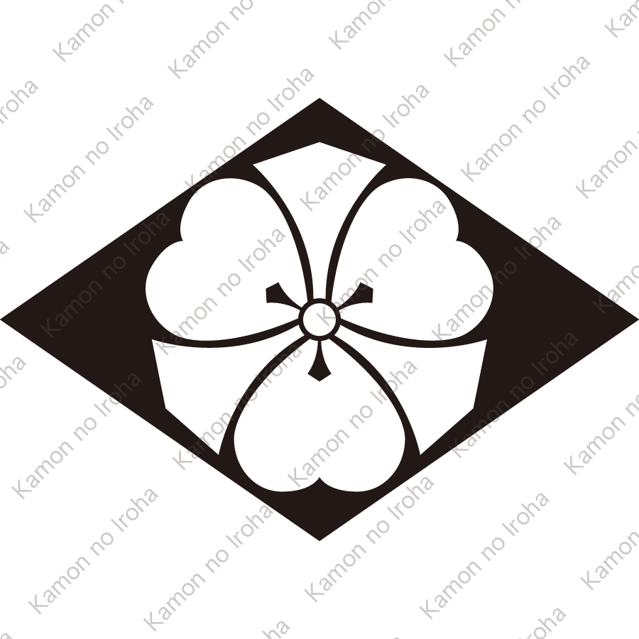 菱地抜き剣片喰紋