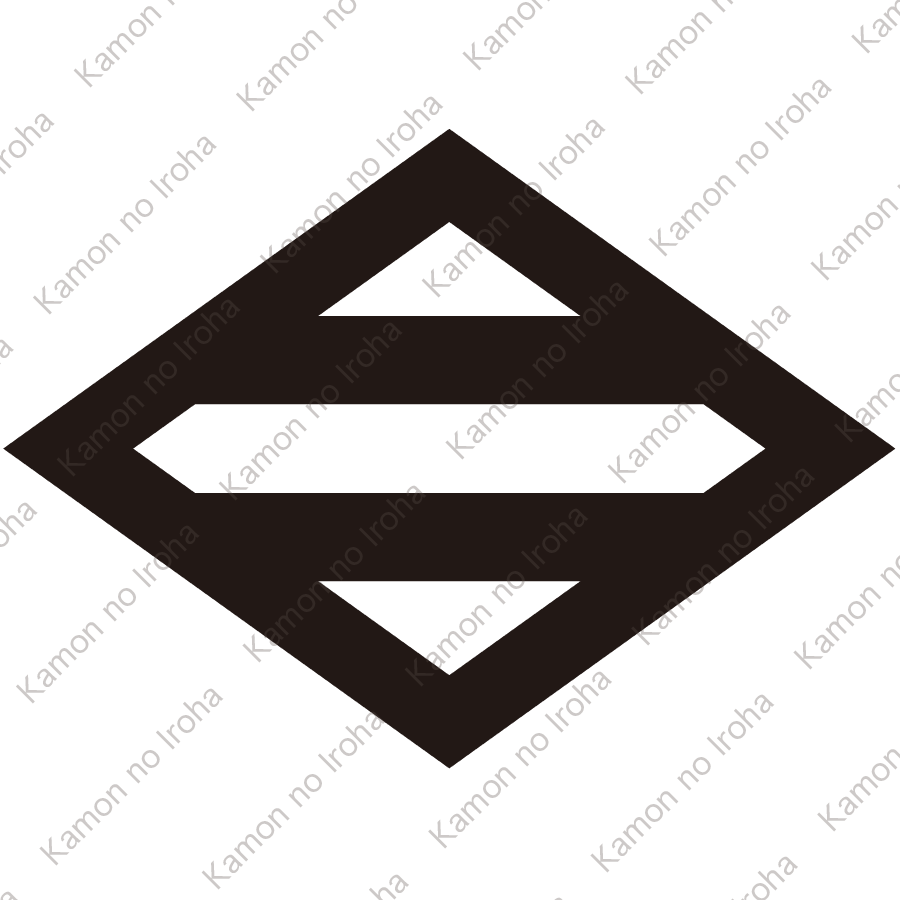 菱に二つ引き紋