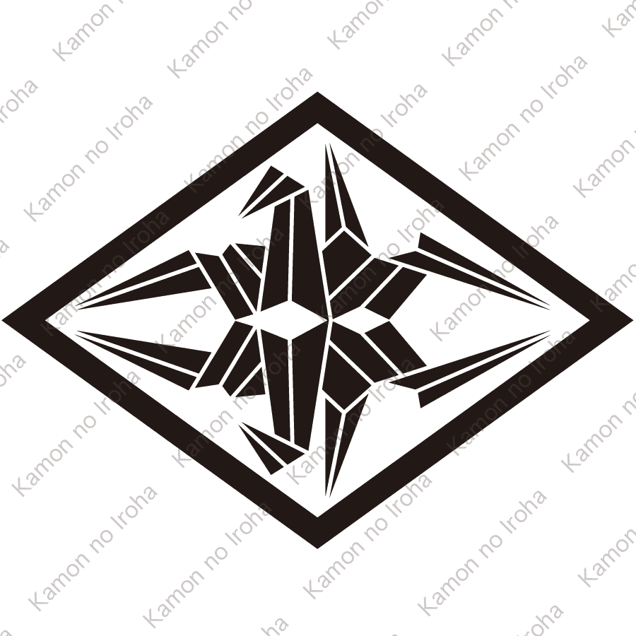 菱に二つ折鶴紋