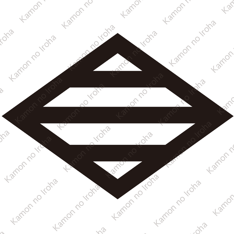 菱に三つ引き紋