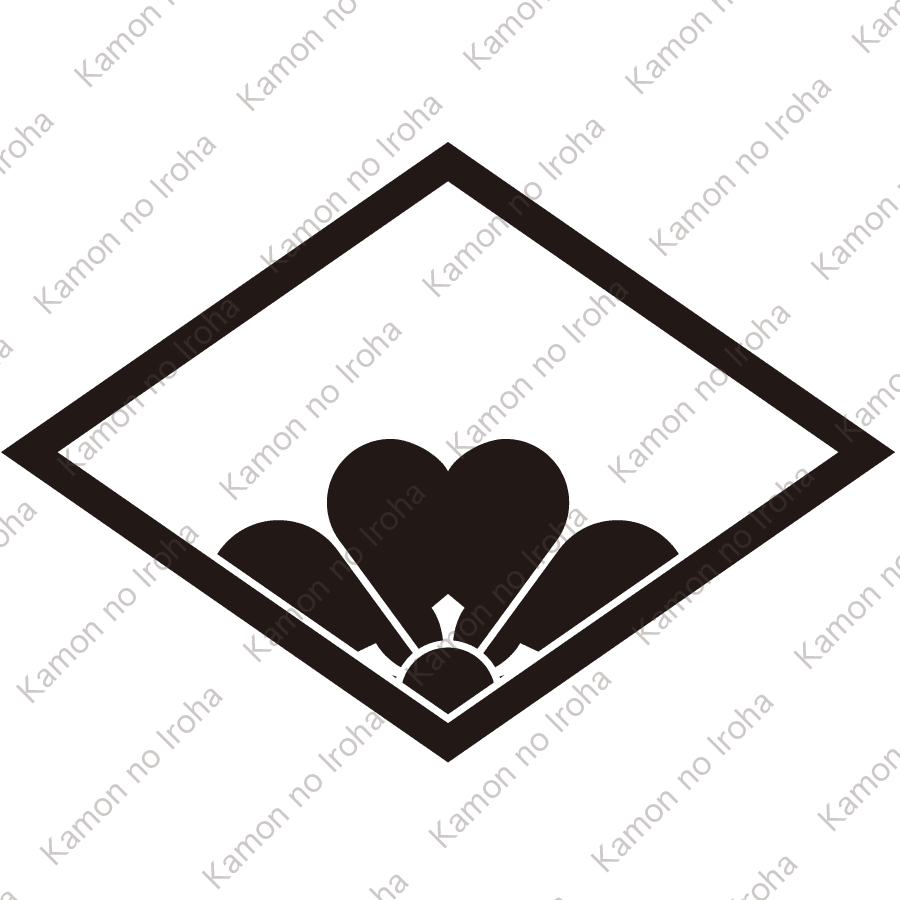 菱に覗き片喰紋