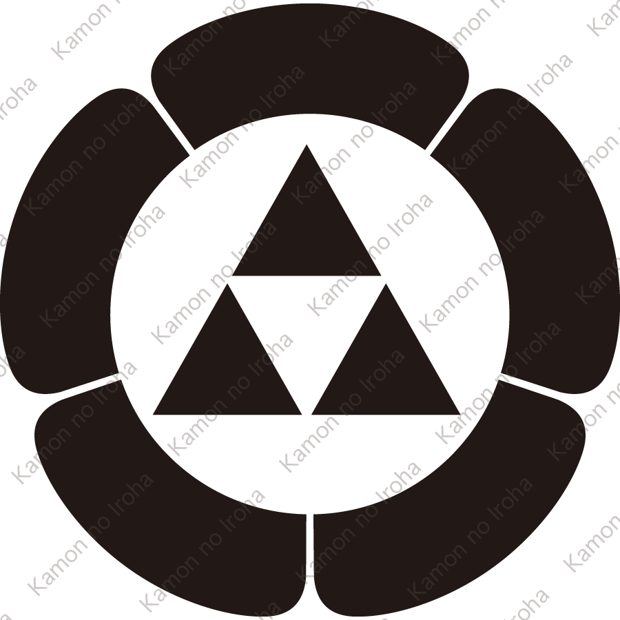 一重五瓜に三つ鱗紋