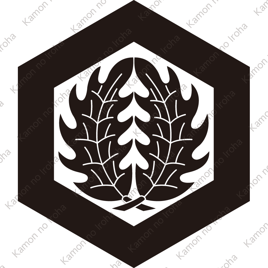 一重亀甲に抱き柊紋