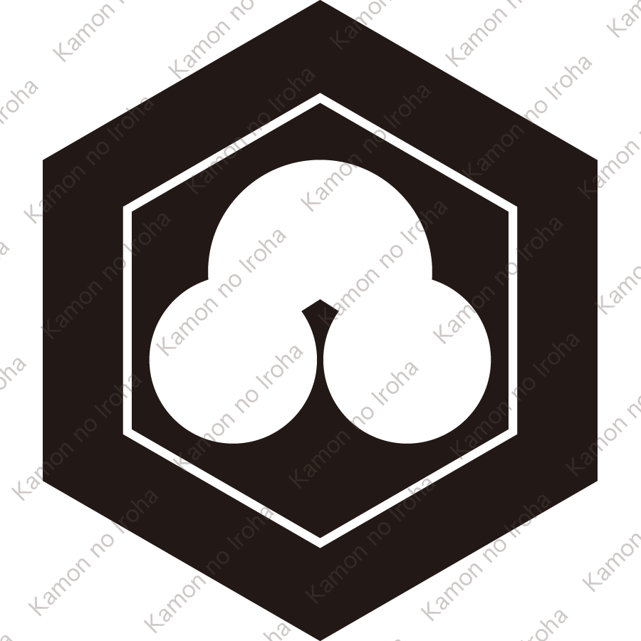 一重亀甲に陰洲浜紋