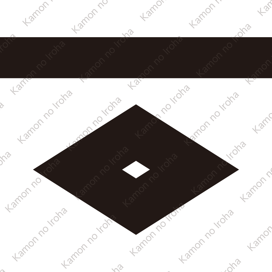 一つ引きに一つ目菱紋