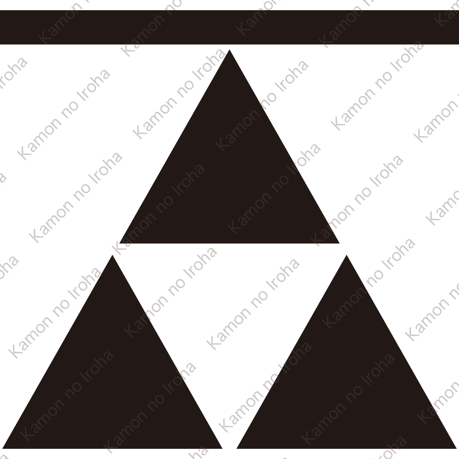 一つ引きに三つ鱗紋