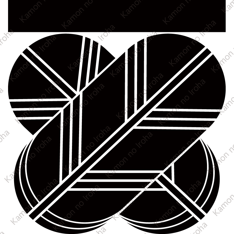 一つ引きに違い鷹の羽紋