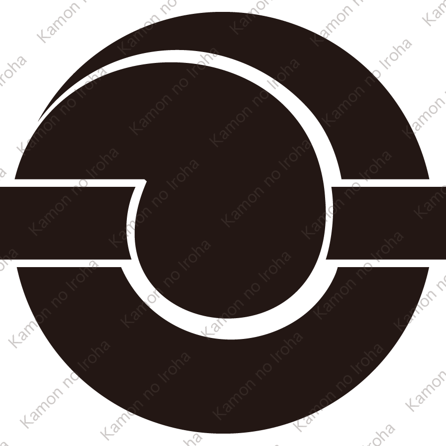一つ巴に一つ引き紋