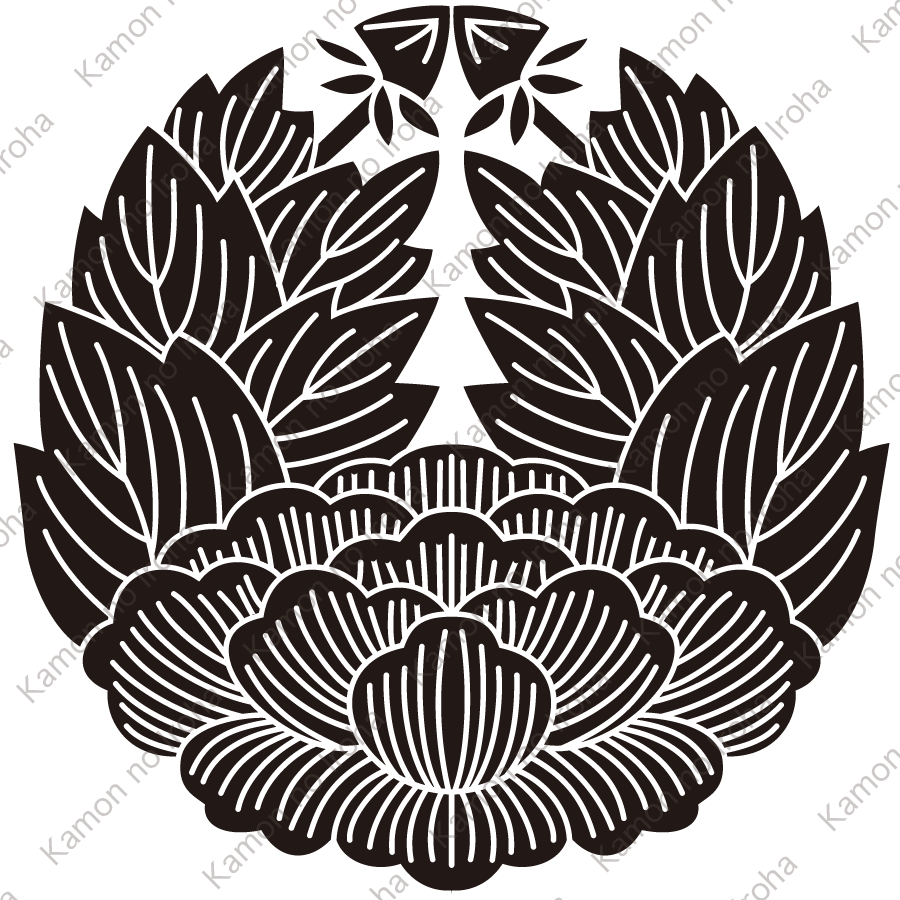 堀越杏葉牡丹紋