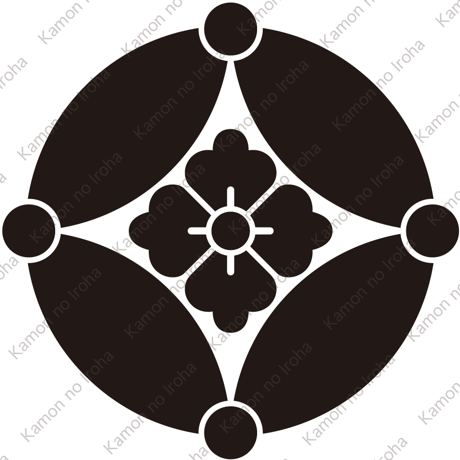 星付き七宝に花角紋