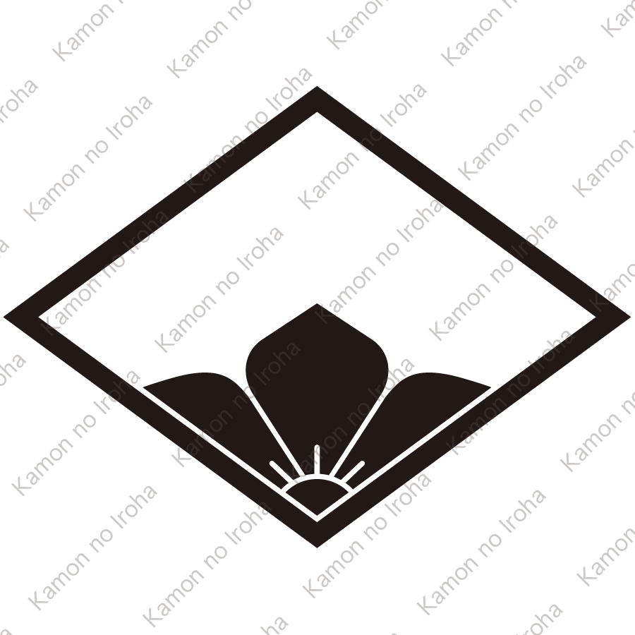 細菱に覗き桔梗紋