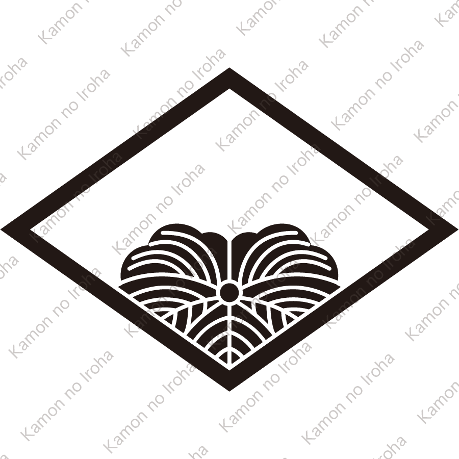 細菱に覗き蔦紋