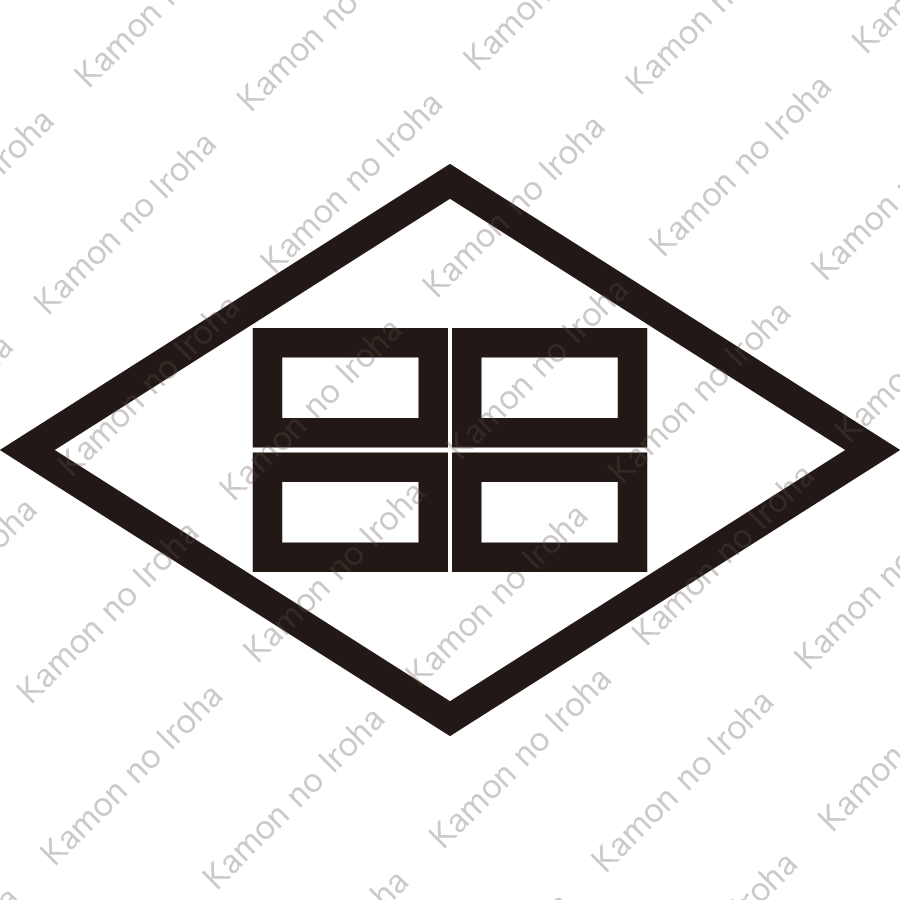 細菱に四つ垂れ角紋