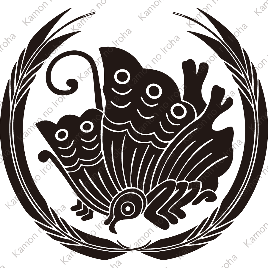 細抱き矢羽根に揚羽蝶紋