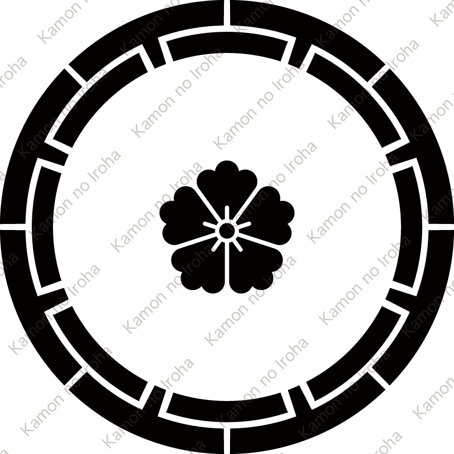 細源氏輪に豆唐花紋