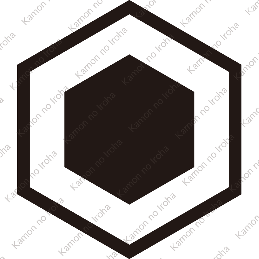 細一重亀甲に亀甲持ち紋